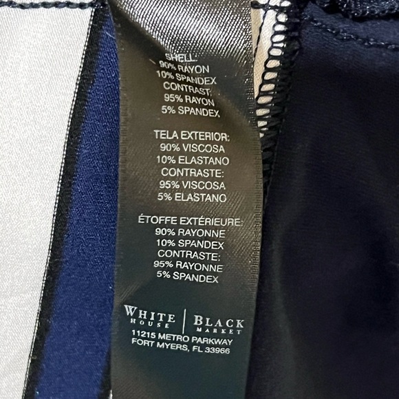 WHBM Navy/white blazer size 0 - Picture 4 of 5